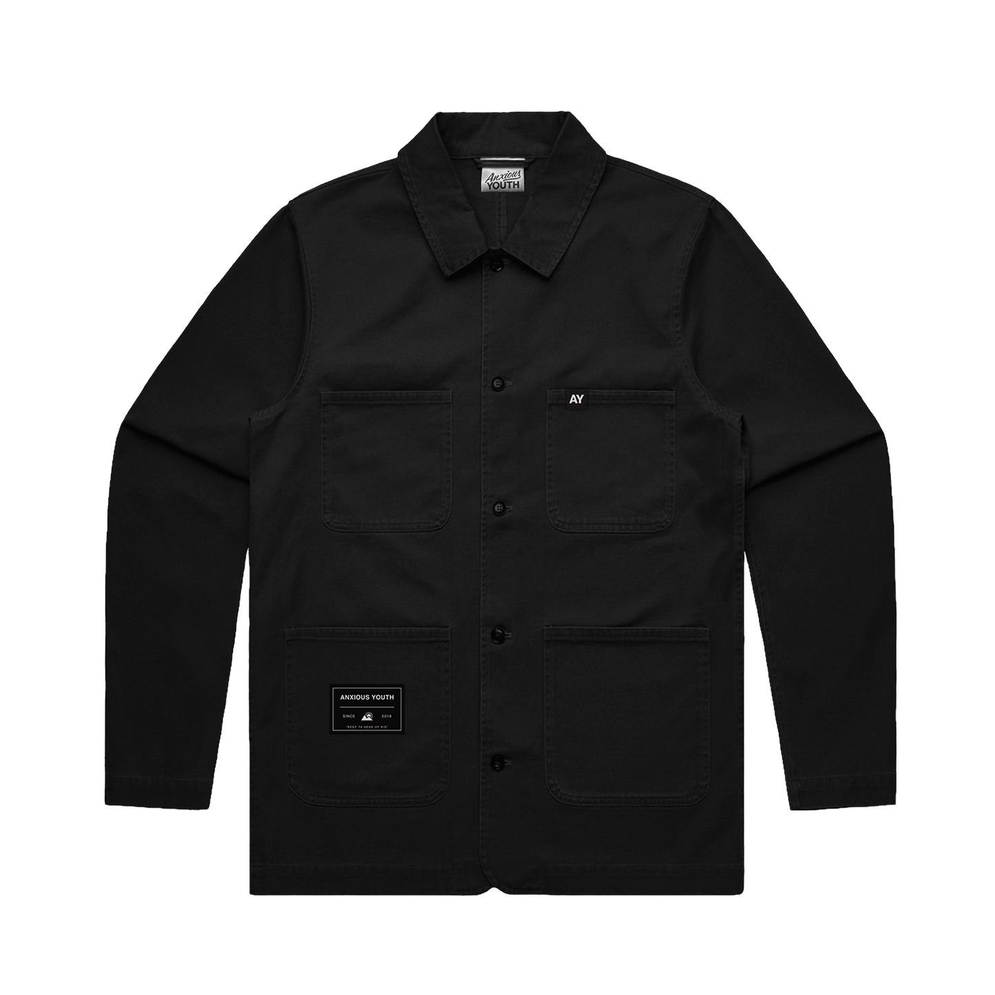 CLUB ANXIOUS CHORE JACKET | BLACK (PRE-ORDER)