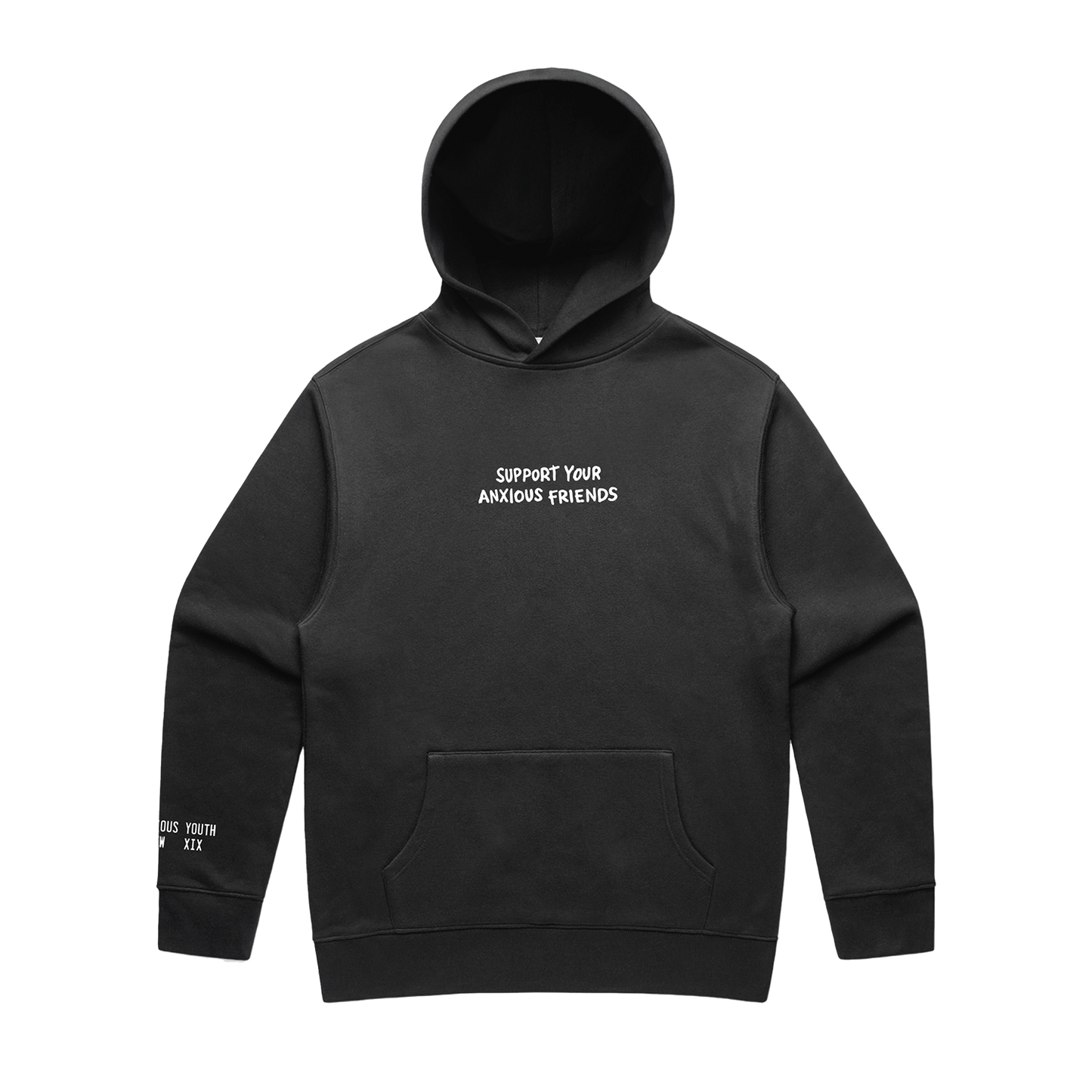 SYAF | FADED BLACK EMBROIDERED HOODIE