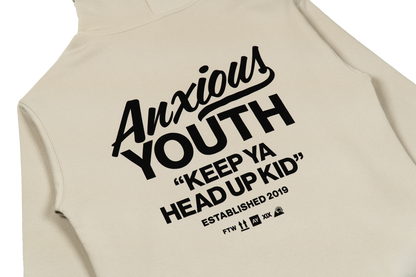 “KEEP YA HEAD UP KID” BONE HOODIE