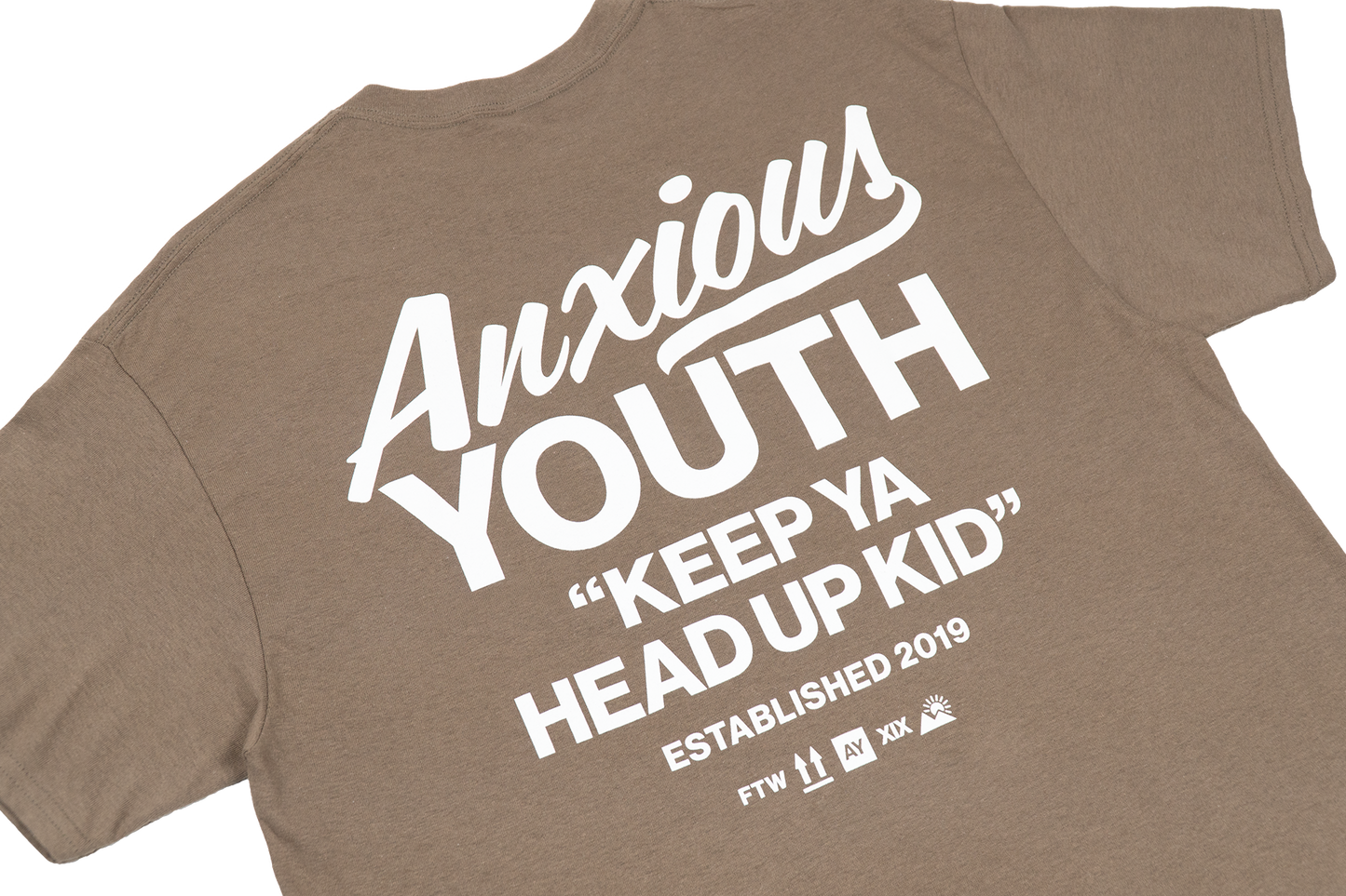 “KEEP YA HEAD UP KID” BROWN SAVANA TEE