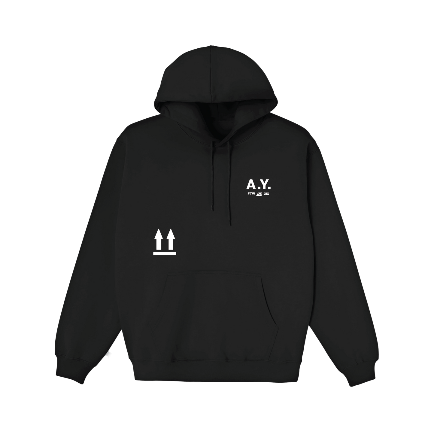 STAY UP BLACK HOODIE