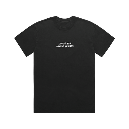 SYAF | BLACK EMBROIDERED TEE