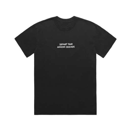 SYAF | BLACK EMBROIDERED TEE