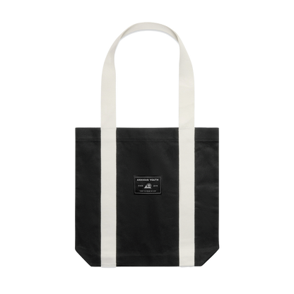 CLUB ANXIOUS | TWO TONE BLACK/CREAM TOTE BAG
