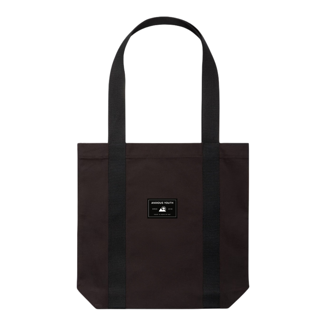 CLUB ANXIOUS | TWO TONE COAL/BLACK TOTE BAG