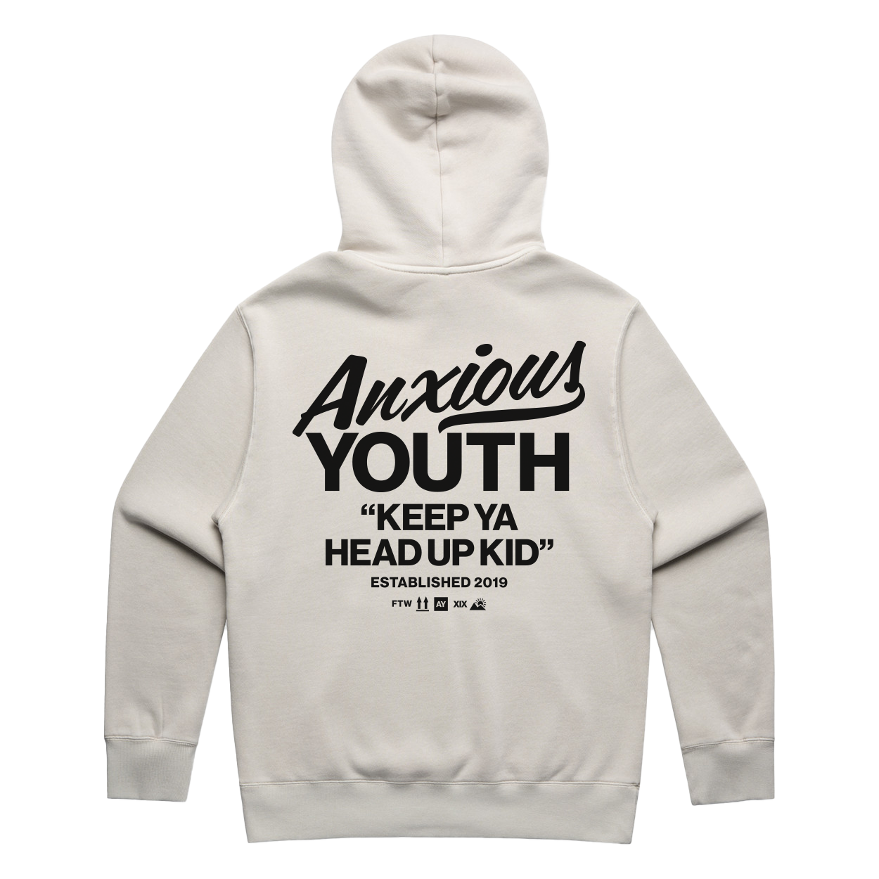 “KEEP YA HEAD UP KID” BONE HOODIE