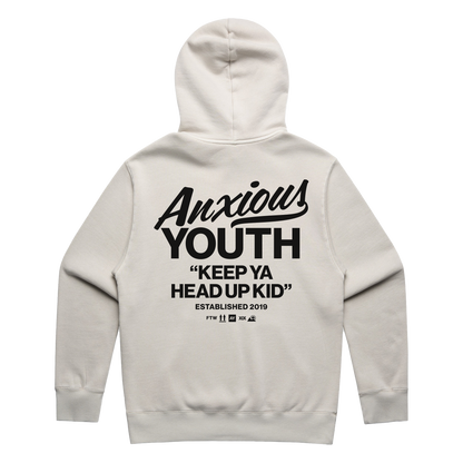 “KEEP YA HEAD UP KID” BONE HOODIE