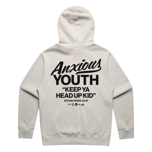 “KEEP YA HEAD UP KID” BONE HOODIE