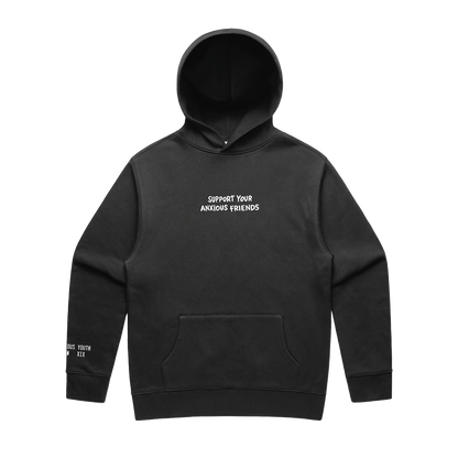 SYAF | FADED BLACK EMBROIDERED HOODIE
